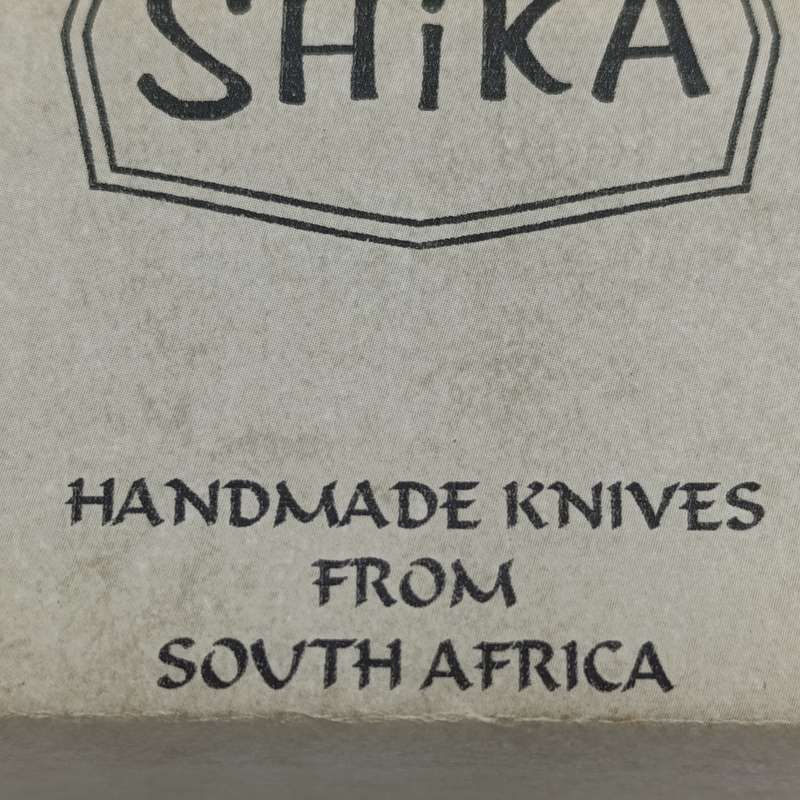 Shika handmade pocket knife by Rian Labuschagne in box - marked Wilhelm Els on blade