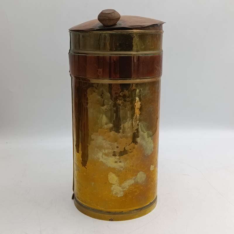 Vintage Copper and brass set of 3 holders for coffee, Tea, Sugar - Afrikaans