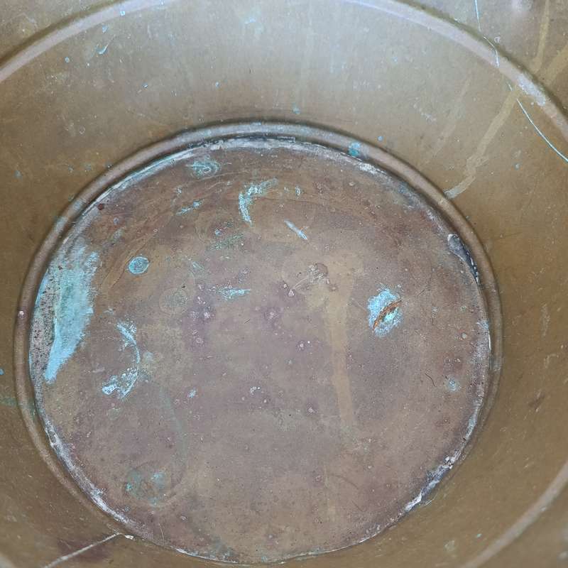 Vintage brass flower planter