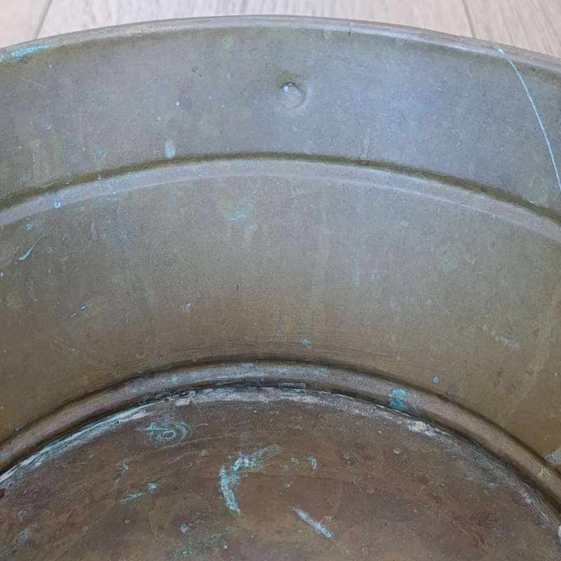 Vintage brass flower planter