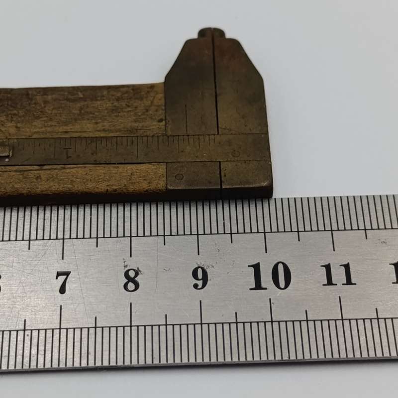 Antique Wood and brass 3 inch Caliper gauge