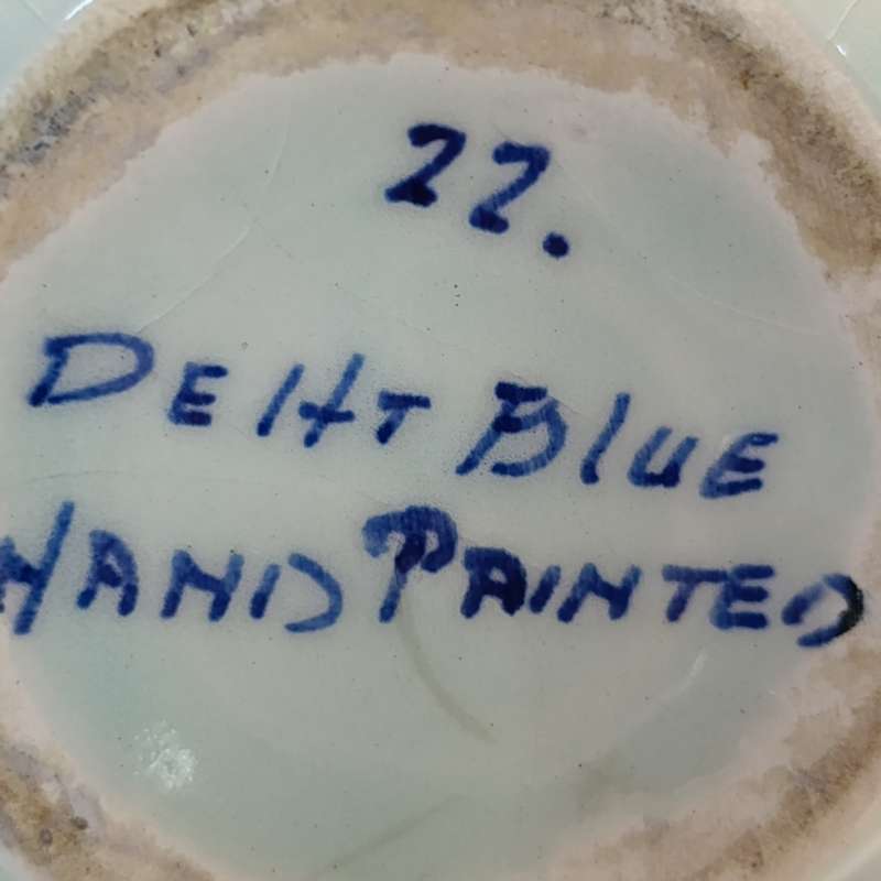 Vintage Delft porcelain mini flower vase pitcher