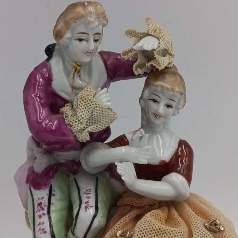 Vintage Louis XV style porcelain figurine