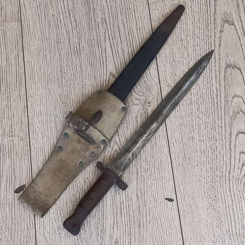 Boer War Enfield P1888 Pattern, 303 bayonet with Scabbard - issued June 1898