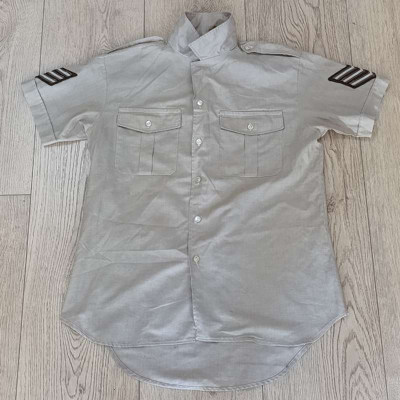 SADF Step-outs Short Sleeve Shirt with Sergeant ranks - Size Large