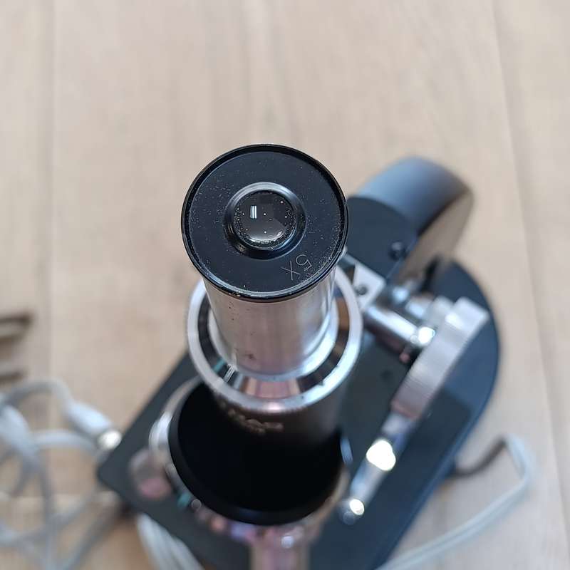 Vintage Intras No.11244 microscope in wooden case