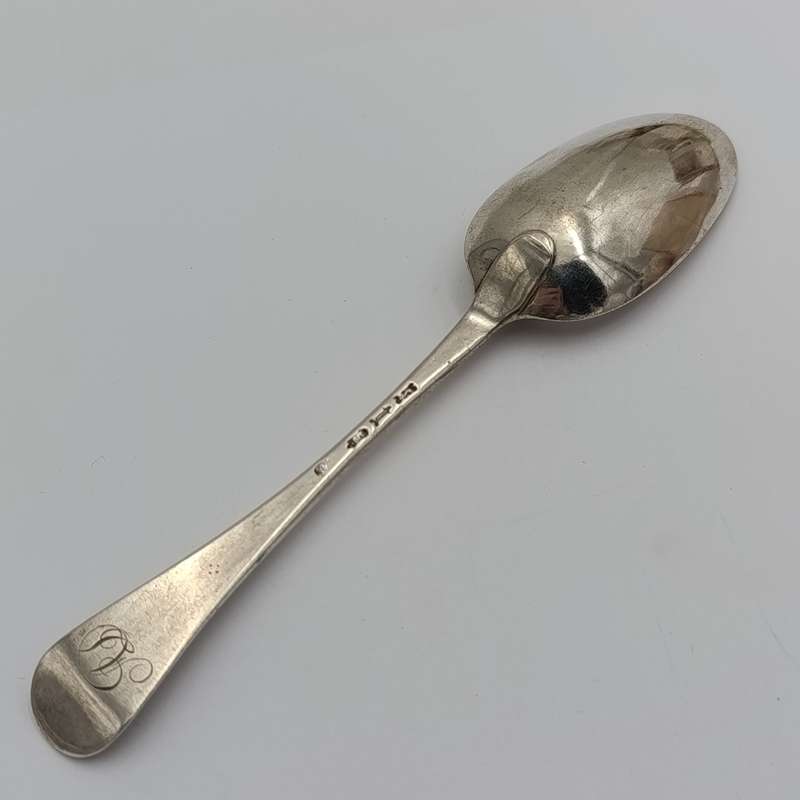 Antique 1788 London hallmarked silver spoon by James Jones - weighs 66g