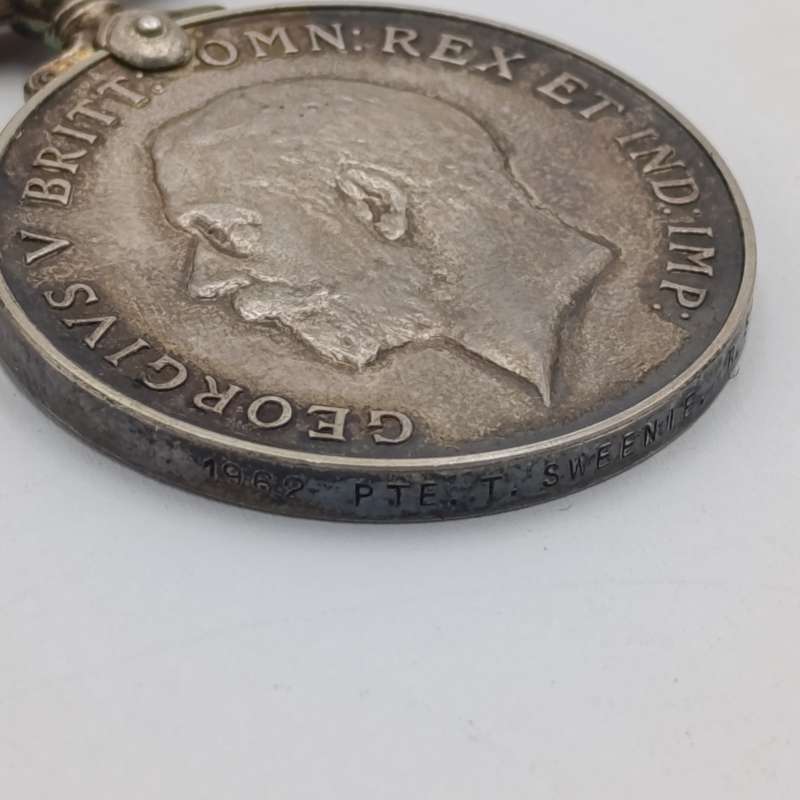 WW1 War Medal issued to 1962 Pte. T Sweenie, Royal Scots
