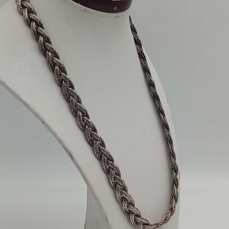 Beautiful heavy twisted Sterling silver necklace - weighs 73.5g -length 50cm
