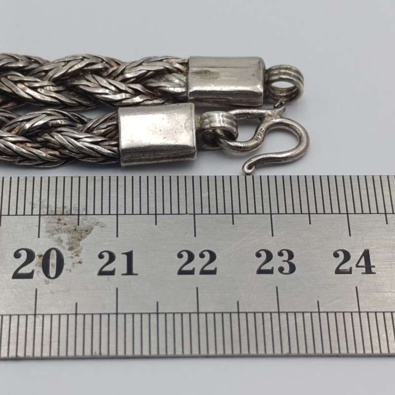 Beautiful heavy twisted Sterling silver necklace - weighs 73.5g -length 50cm