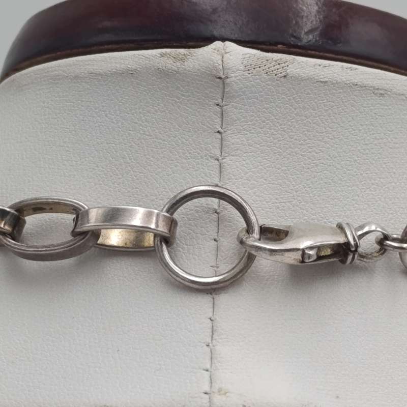 Vintage Sterling Silver necklace with large links - weighs 48,2g - length 45cm