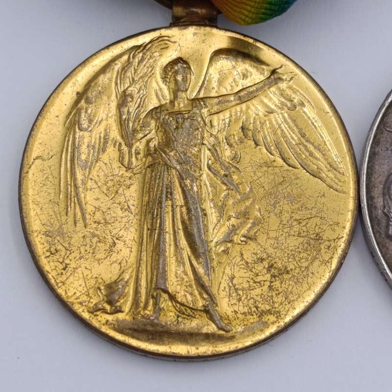 Pair of WW1 medals issued to Pte. MJ. Franken, 17th Mounted Rifles