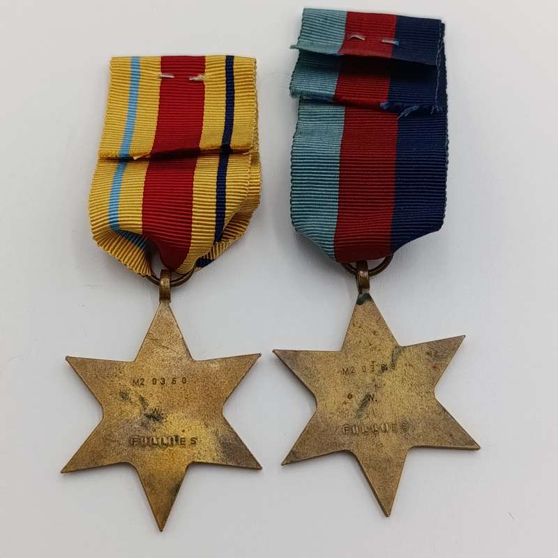 Pair of WW2 Medal Stars issued to M20360 W Fillies