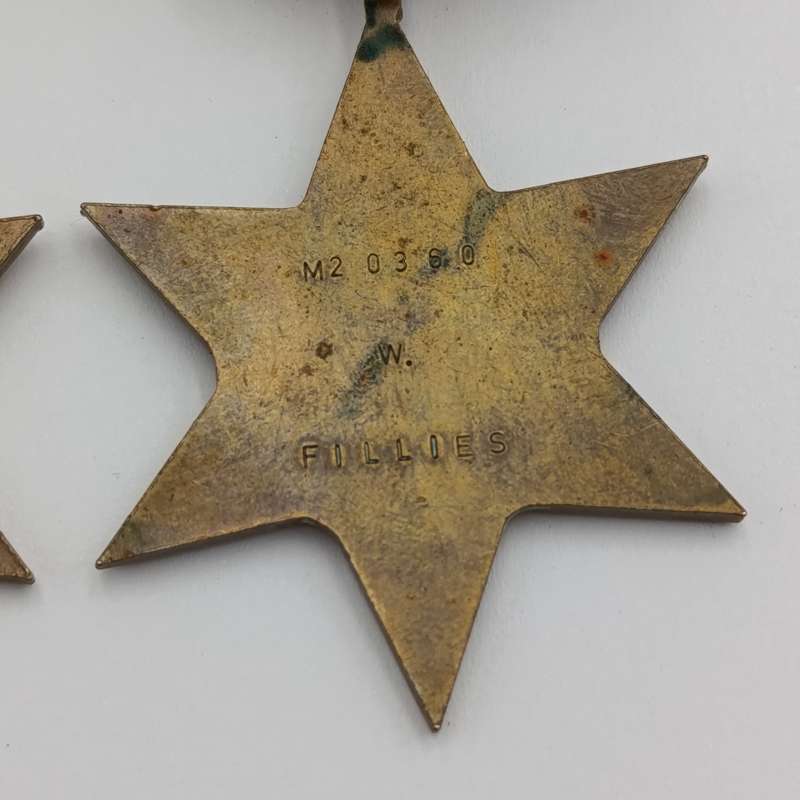 Pair of WW2 Medal Stars issued to M20360 W Fillies