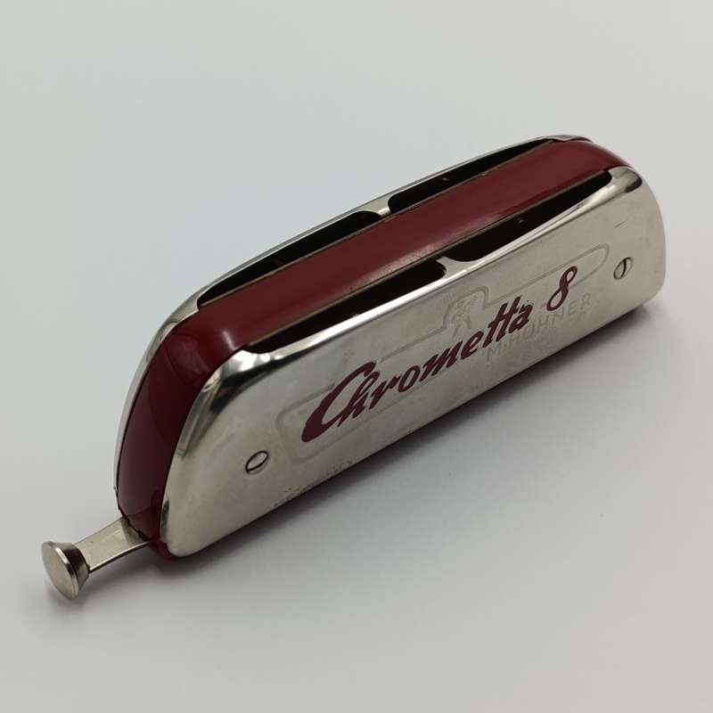 Vintage Hohner Chrometta 8 harmonica - key C - in pouch