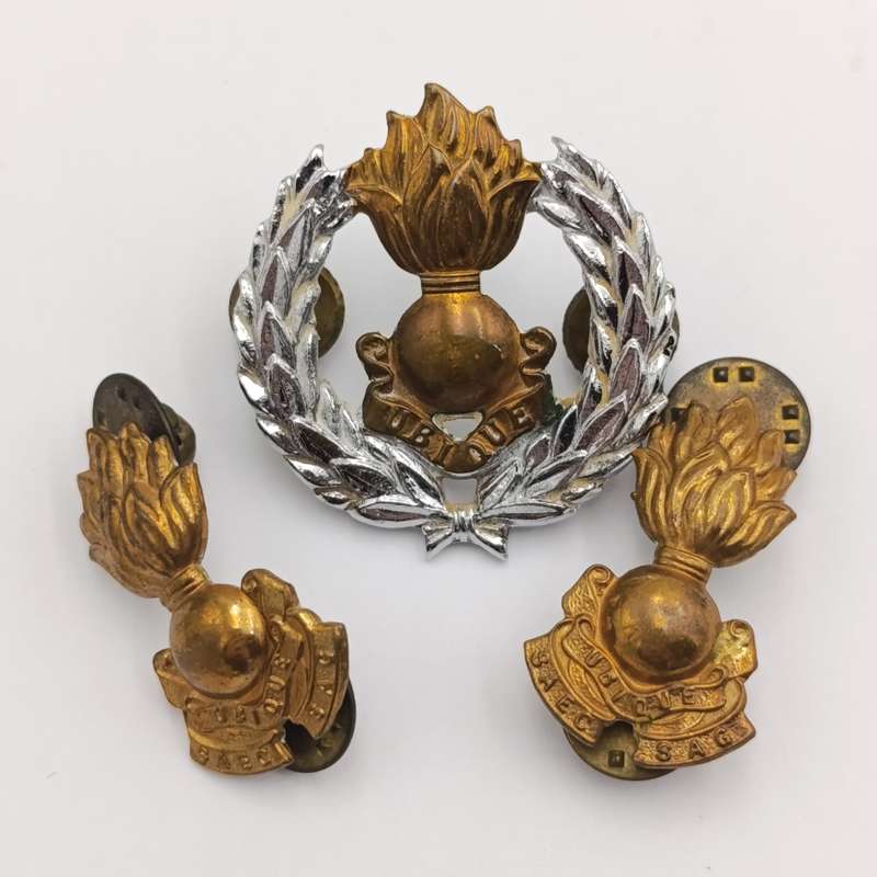 Set of SADF Engineers Cap and collar badges
