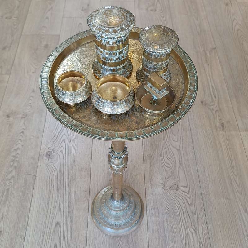 Vintage Solid brass gentleman's club smoking Station - weighs 17.5kg