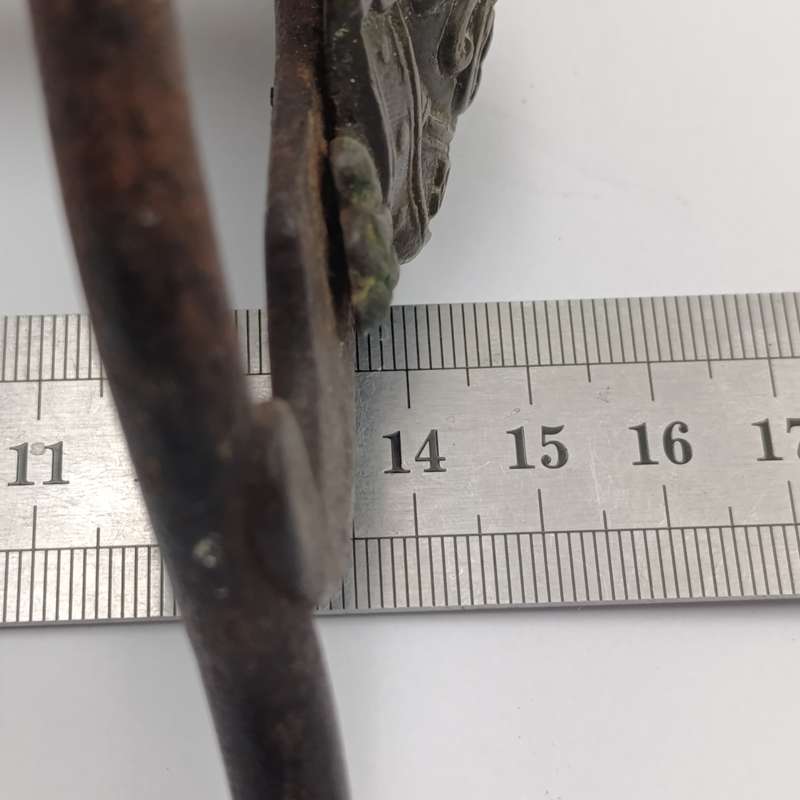 Boer War Victorian horse bit with badge - one side broken