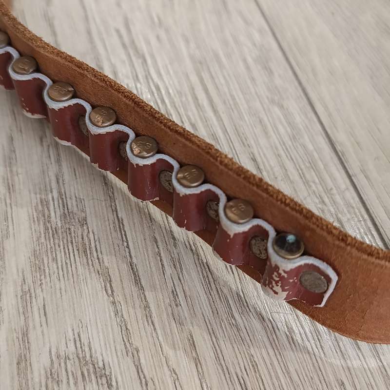 Handmade Leather ammo belt for .22 ammo