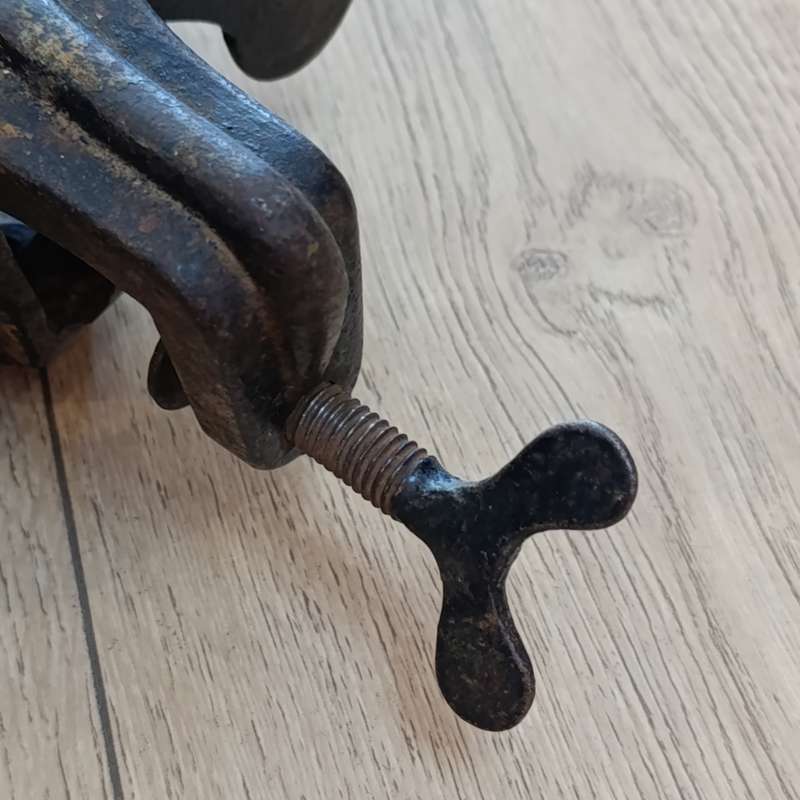 Vintage Lovelock No.2 coffee grinder with tin