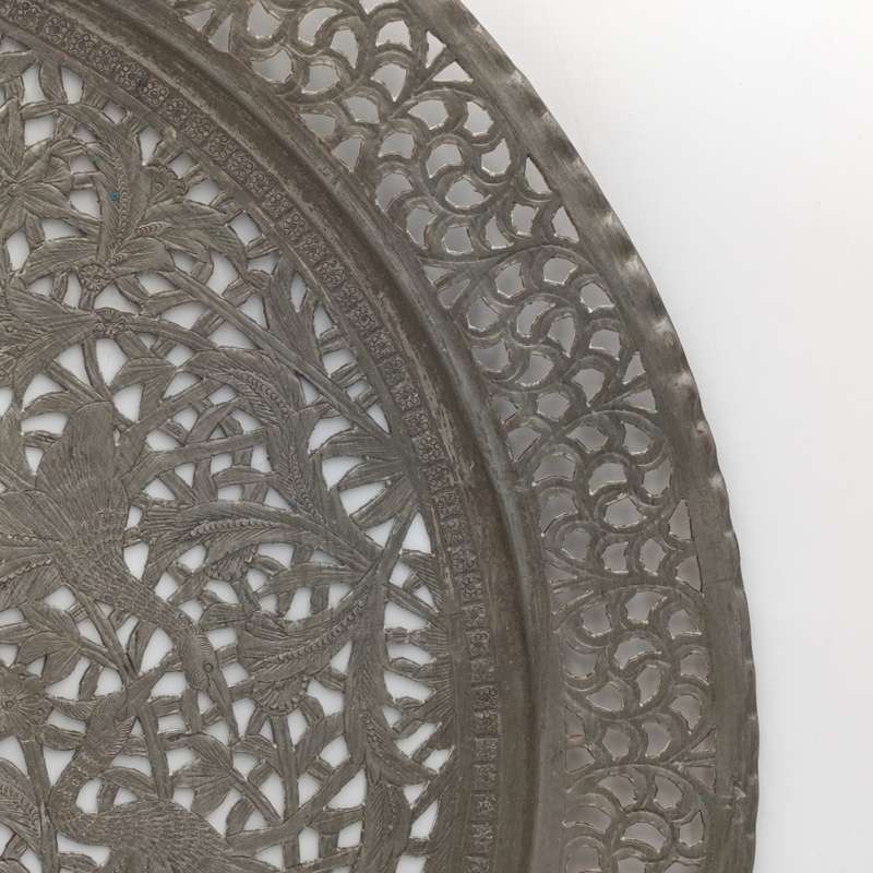 Antique silverplated copper tray