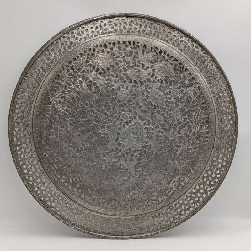 Antique silverplated copper tray