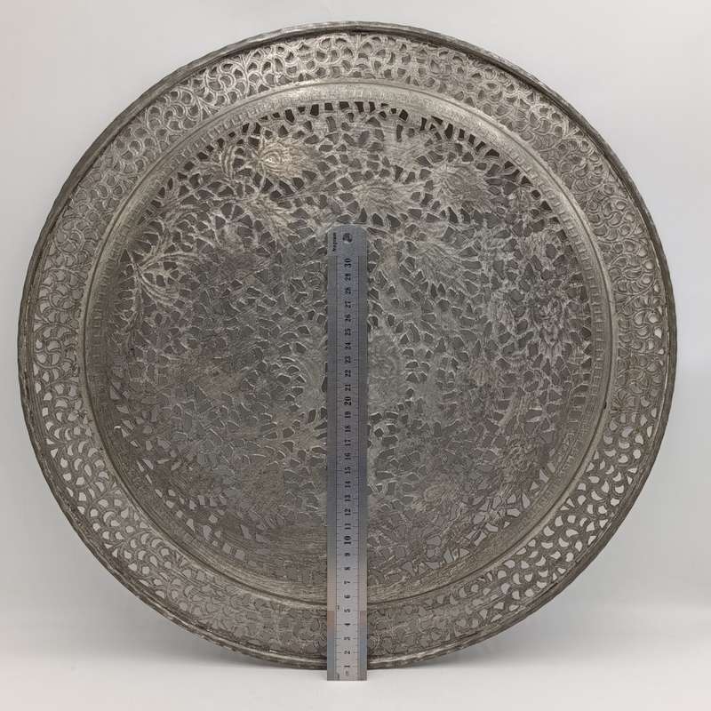 Antique silverplated copper tray
