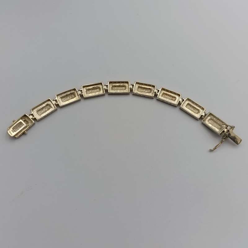 Vintage sterling silver Marcasite bracelet - some stones missing - length 19cm
