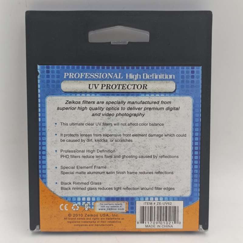 62mm UV filter/ lens protector - unused in case
