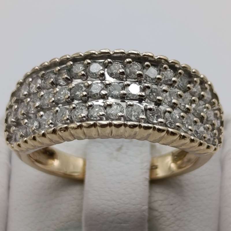 9kr Gold ring with 41 diamonds - weight 4,1g