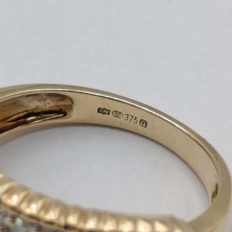 9kr Gold ring with 41 diamonds - weight 4,1g