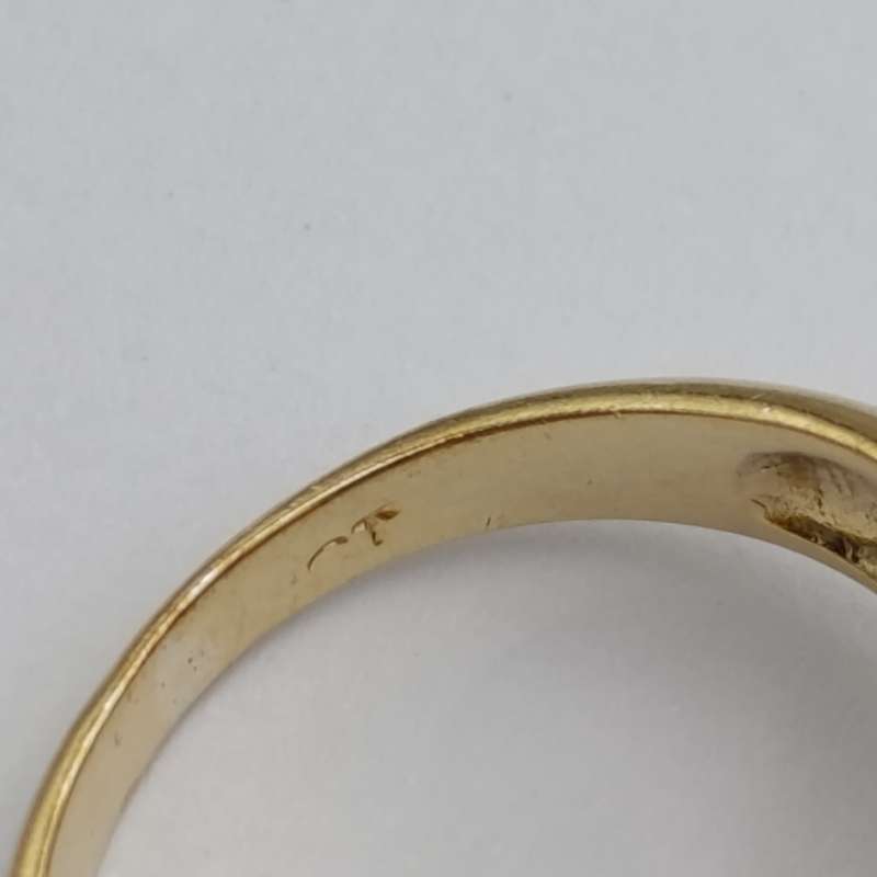 9kt gold predator with a multitude of small diamonds - weight 5.8g