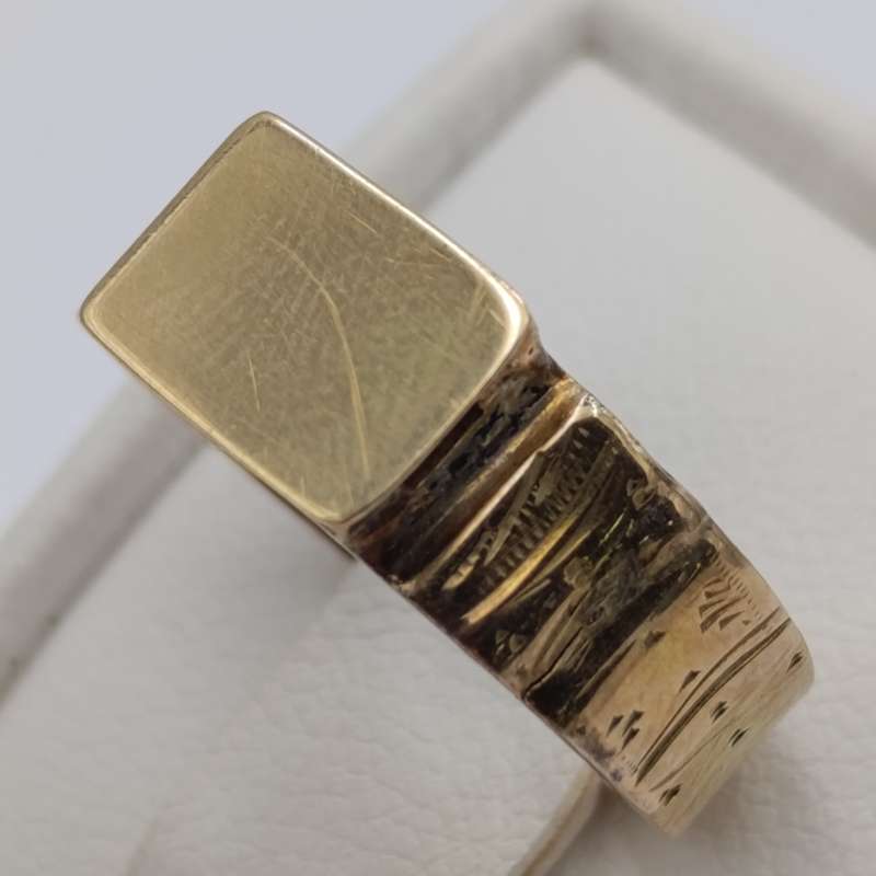 14kt gold opium storage ring - vintage - weight 2,1g