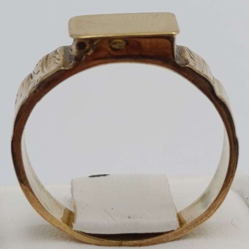 14kt gold opium storage ring - vintage - weight 2,1g