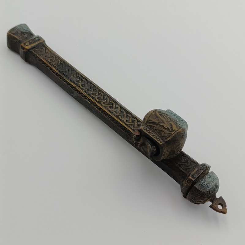 Antique Arabic dipping pen holder with inkwell