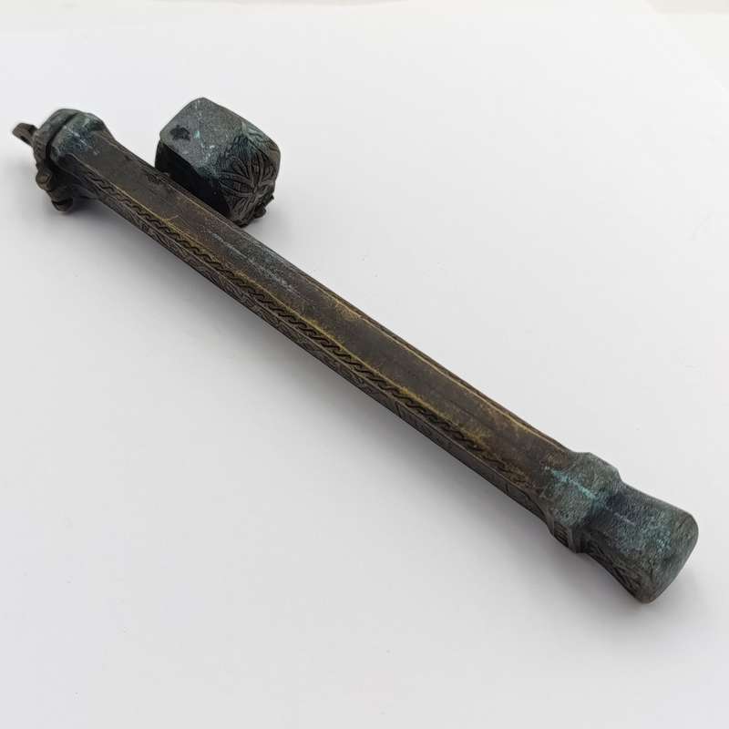 Antique Arabic dipping pen holder with inkwell