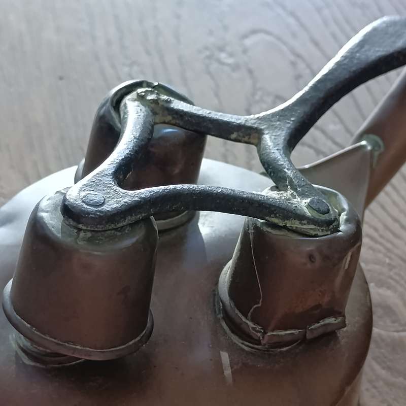 Antique unusual copper oil burner