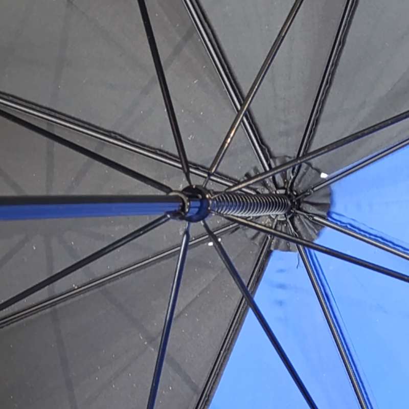 Black and Blue umbrella with duck handle