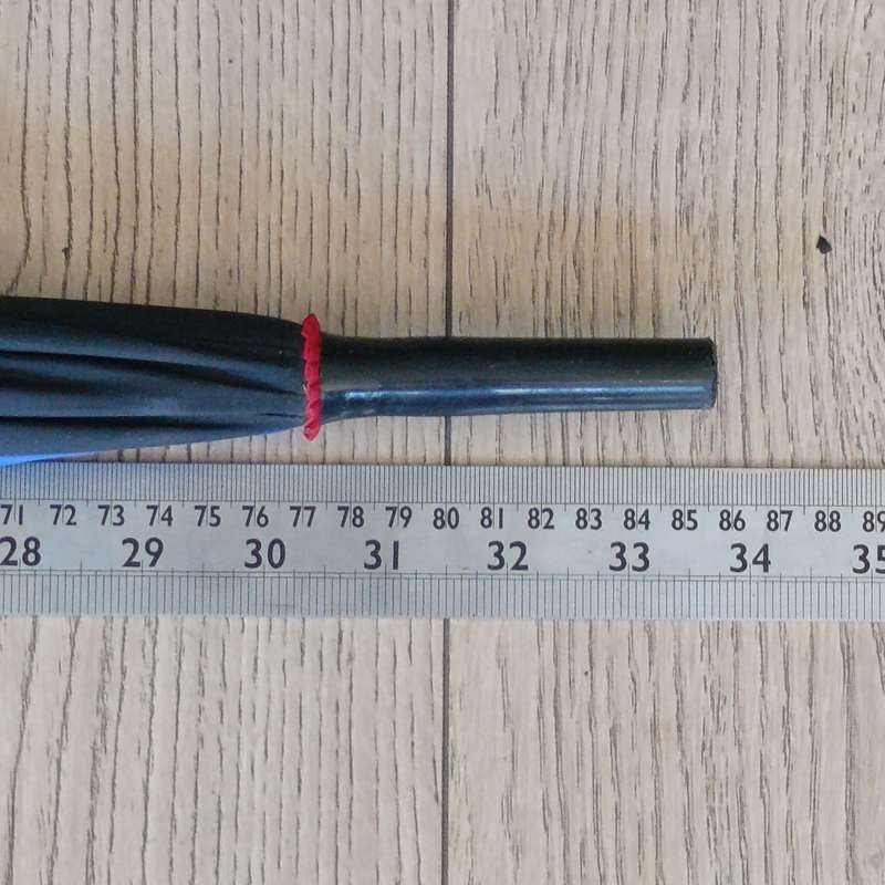 Black and Blue umbrella with duck handle