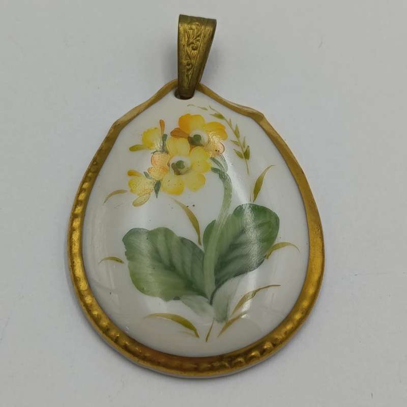 Vintage handpainted Rosenthale porcelain pendant