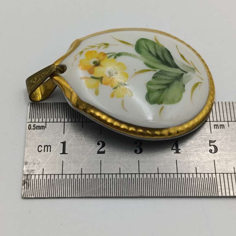 Vintage handpainted Rosenthale porcelain pendant
