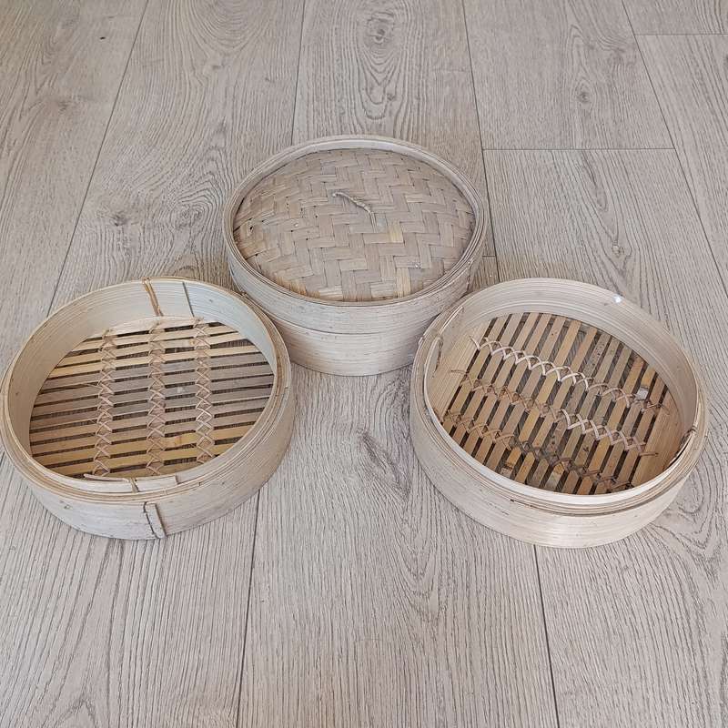 Eastern Bamboo food Steamer - 3 - tier