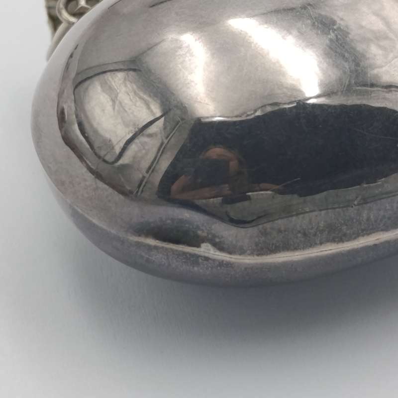 Large sterling silver heart pendant weight 12.1g