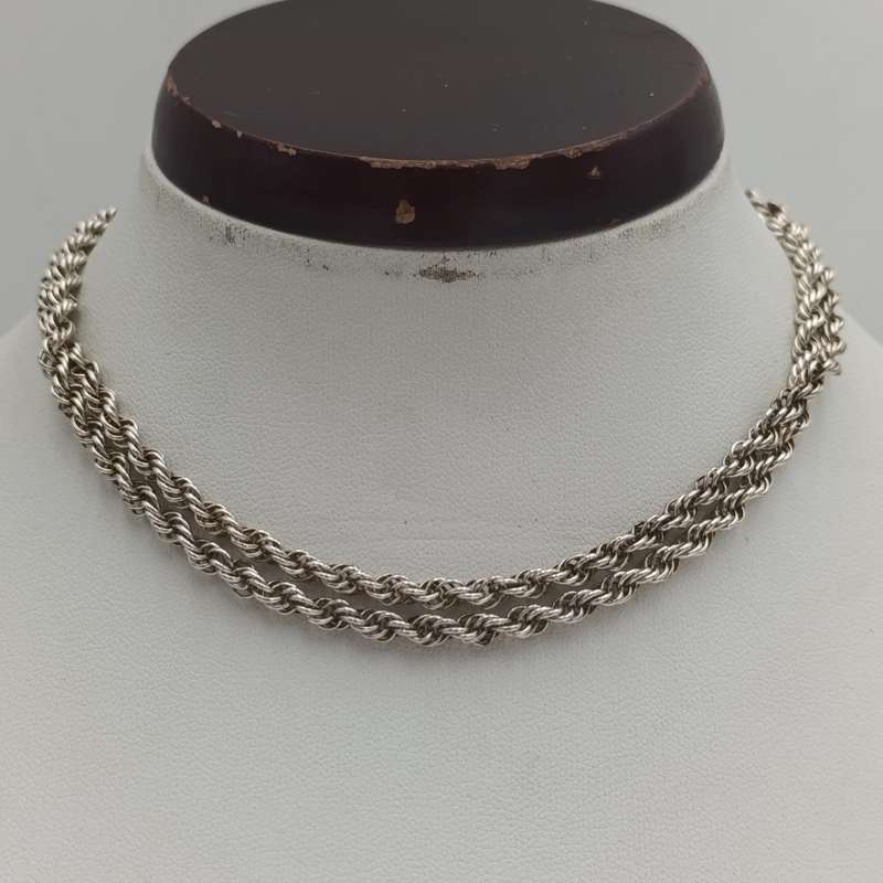 Sterling silver necklace 14.8g and 59cm long