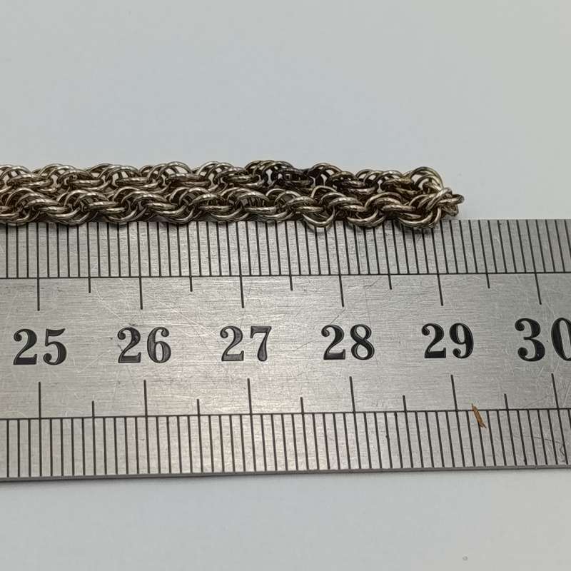 Sterling silver necklace 14.8g and 59cm long