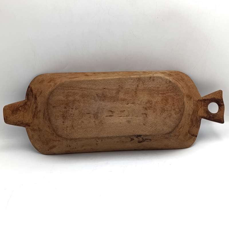 Antique Voortrekker wooden butter dish/botterbak with scoop