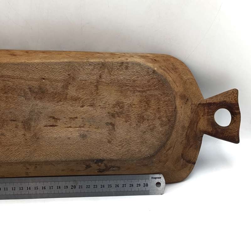 Antique Voortrekker wooden butter dish/botterbak with scoop