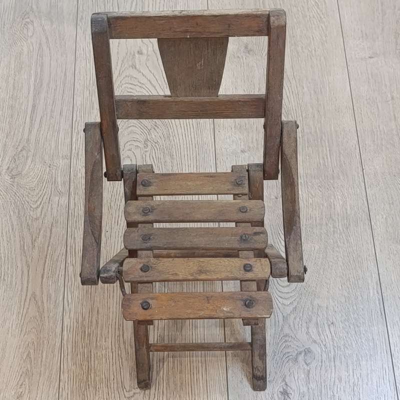 Vintage wooden folding chair for toddler