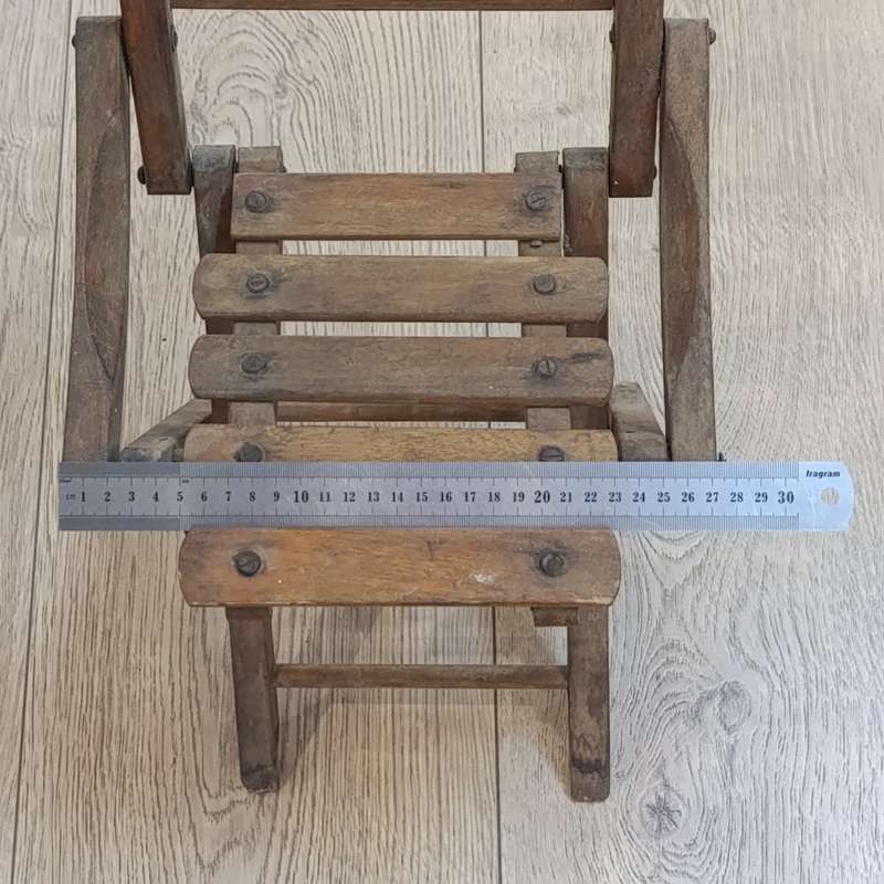 Vintage wooden folding chair for toddler