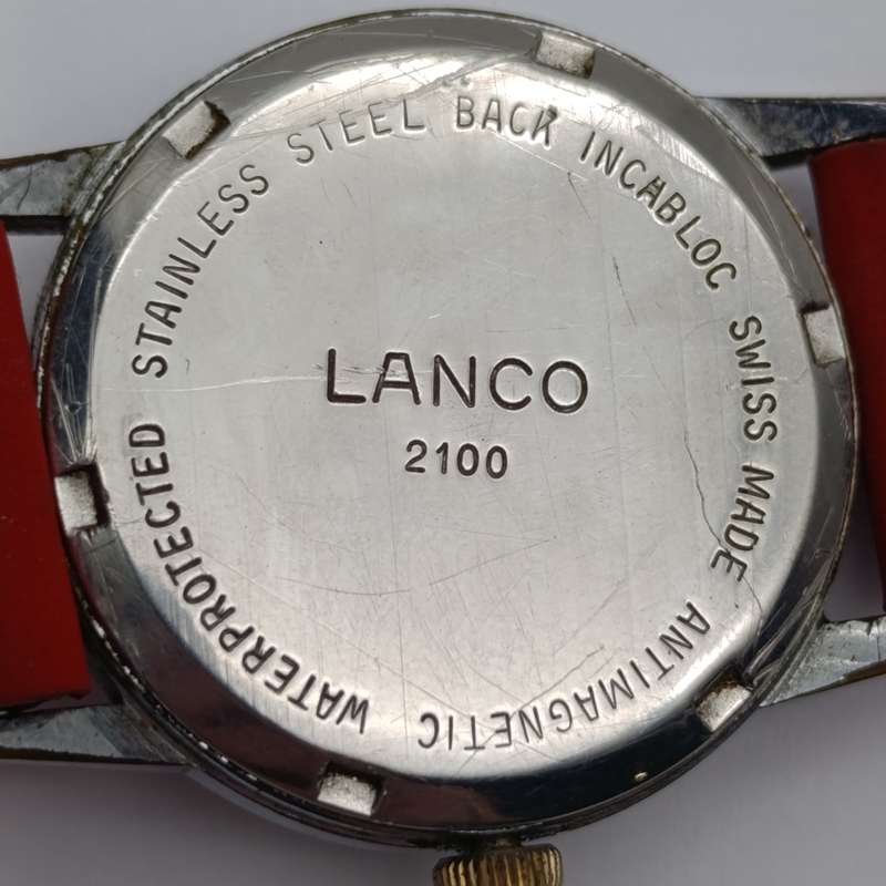 Vintage Lanco Naval manual wind mens watch - working